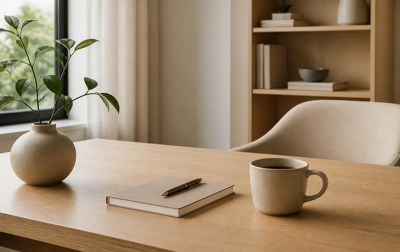 Espace de travail de conseil, lumière naturelle